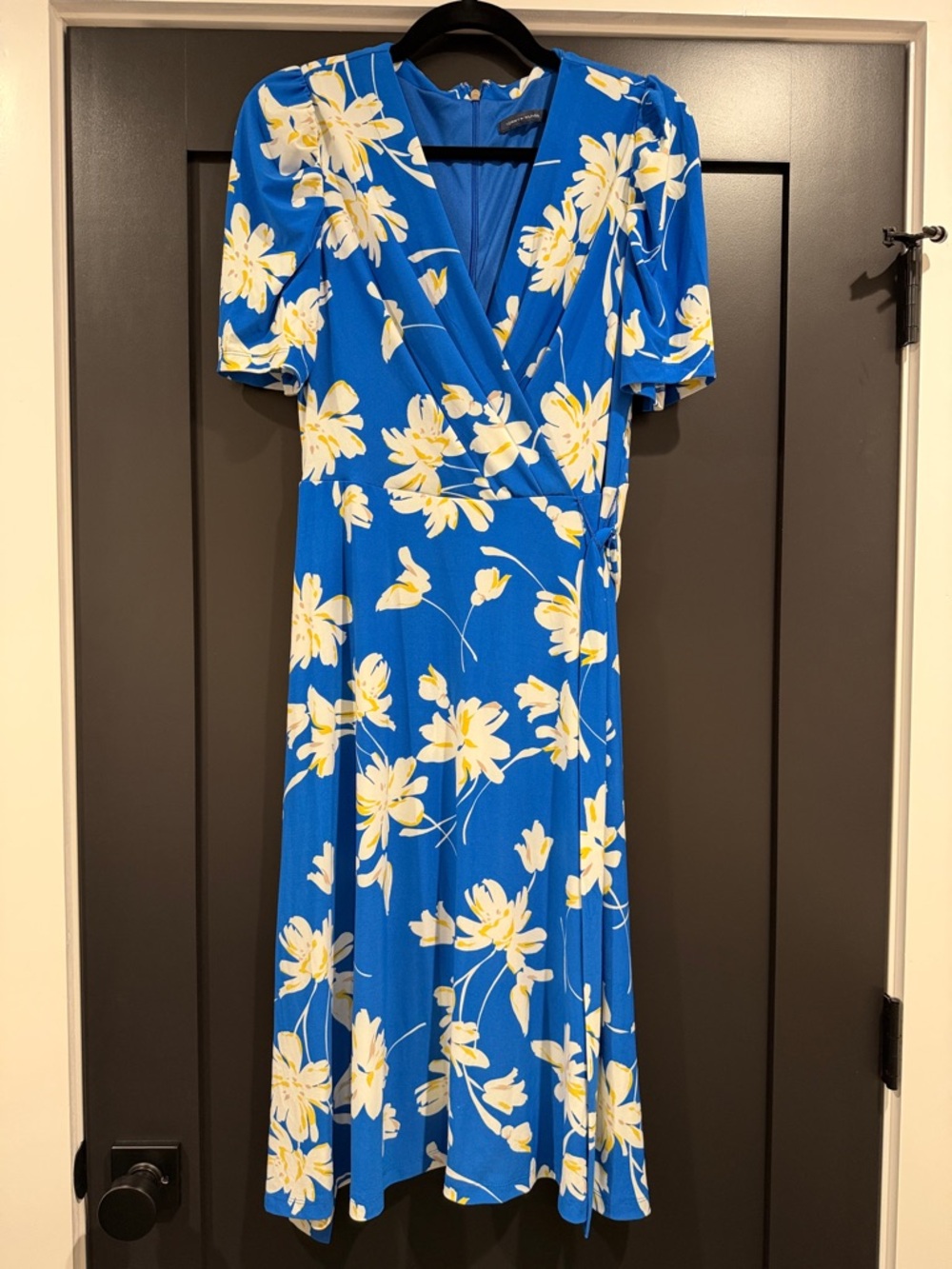 Tommy Hilfiger Blue Floral Wrap Midi Dress